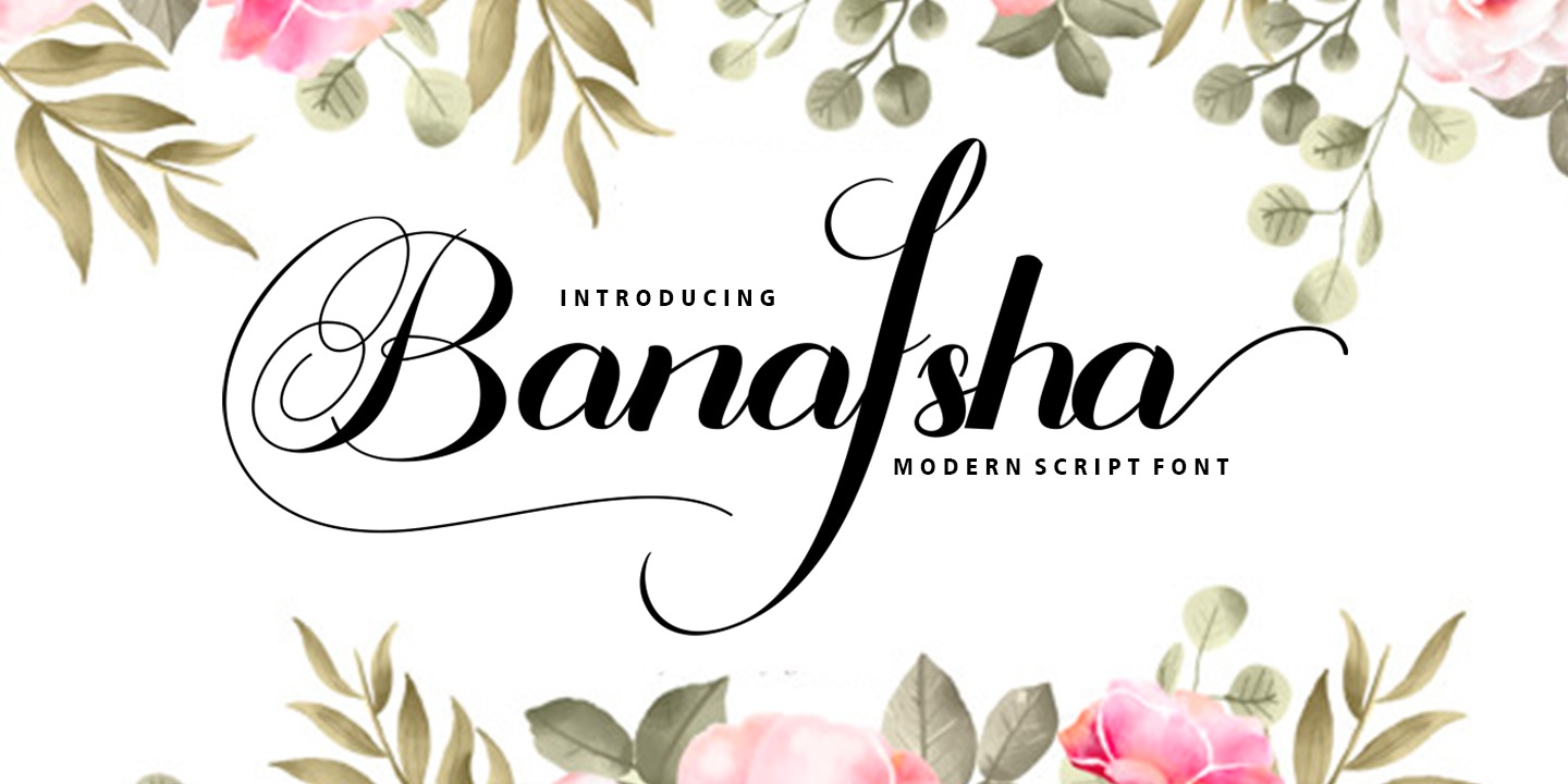 Beispiel einer Banafsha Script-Schriftart #1